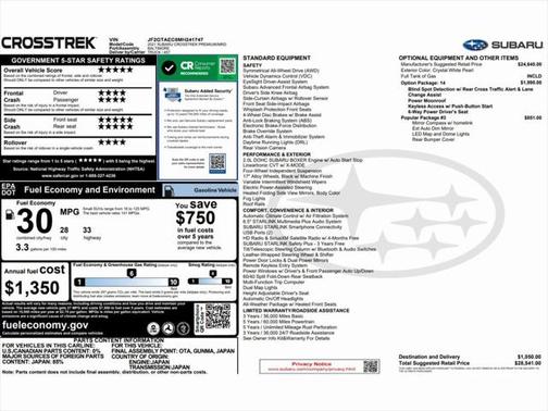 2021 Subaru Crosstrek Premium