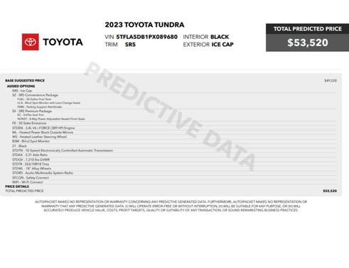 Ice Cap 2023 Toyota Tundra SR5