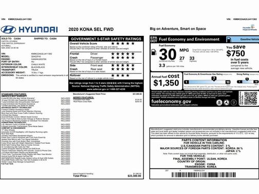 2020 Hyundai KONA SEL