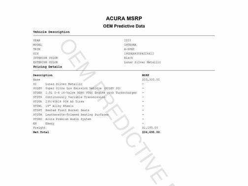 2023 Acura Integra A-Spec Package