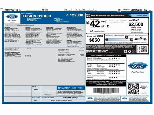 2018 Ford Fusion Hybrid S