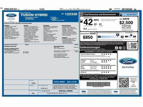 2018 Ford Fusion Hybrid S