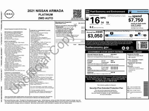 2021 Nissan Armada Platinum 2WD