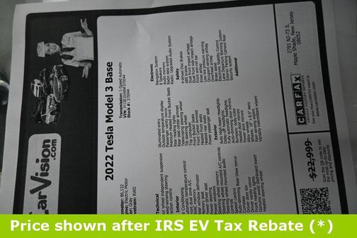 2022 Tesla Model 3 Standard Range