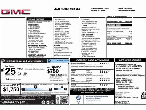 2023 GMC Acadia FWD SLE