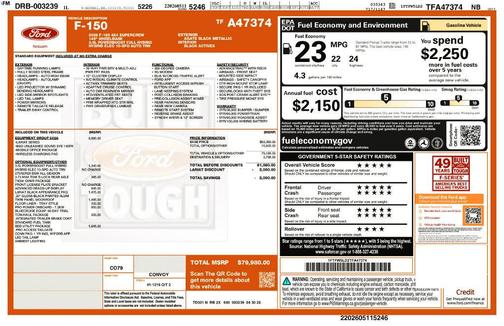 Agate Black Metallic 2026 Ford F-150 Lariat