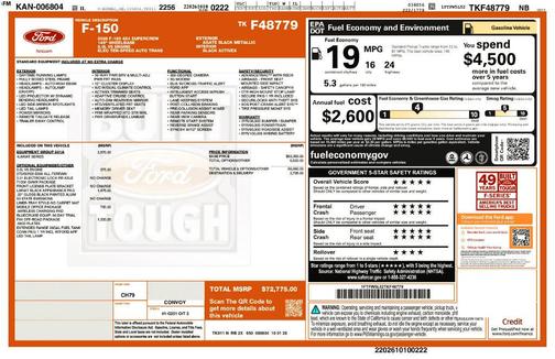 Agate Black Metallic 2026 Ford F-150 Lariat