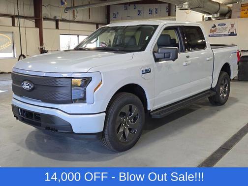 Space White Metallic 2025 Ford F-150 Lightning Flash