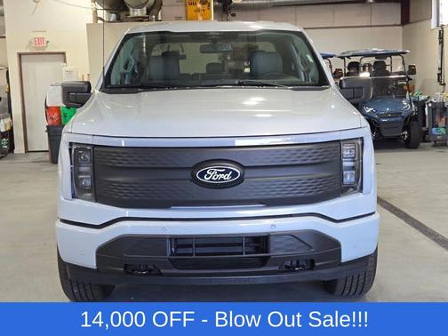 Space White Metallic 2025 Ford F-150 Lightning Flash
