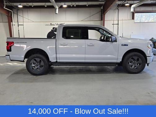 Space White Metallic 2025 Ford F-150 Lightning Flash