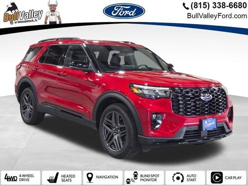 Rapid Red Metallic Tinted Clearcoat 2025 Ford Explorer ST-Line
