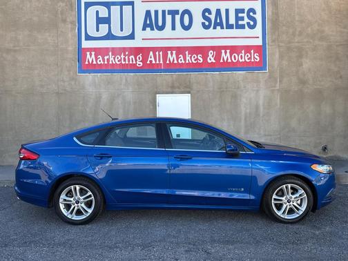 Blue 2018 Ford Fusion Hybrid S