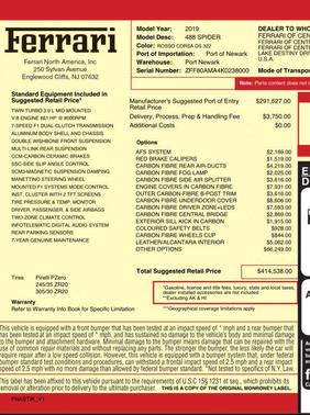 2019 Ferrari 488 Spider Base