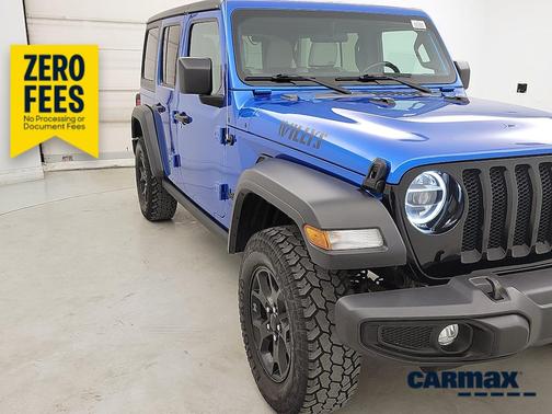 Blue 2021 Jeep Wrangler Unlimited Willys