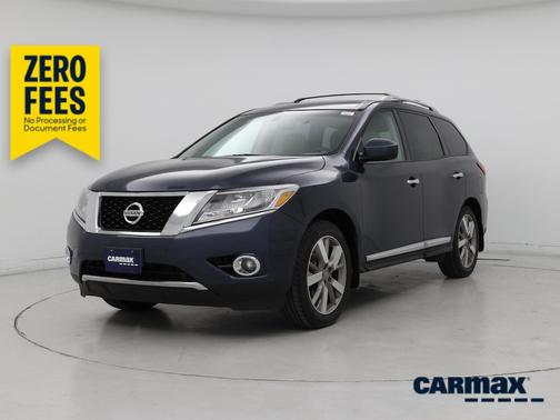 Blue 2016 Nissan Pathfinder Platinum