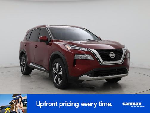 Red 2021 Nissan Rogue Platinum