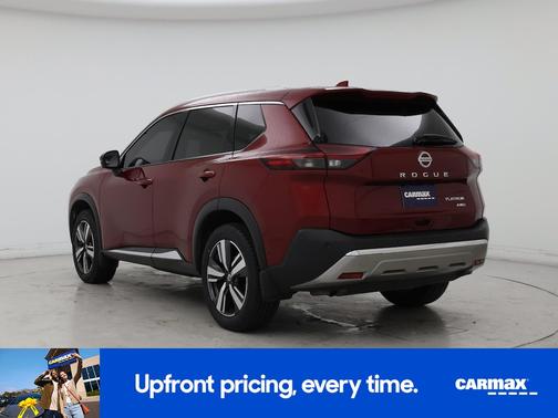 Red 2021 Nissan Rogue Platinum