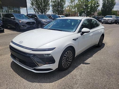 Serenity White 2025 Hyundai SONATA Hybrid SE
