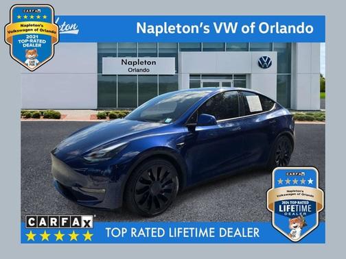 Blue 2022 Tesla Model Y Performance