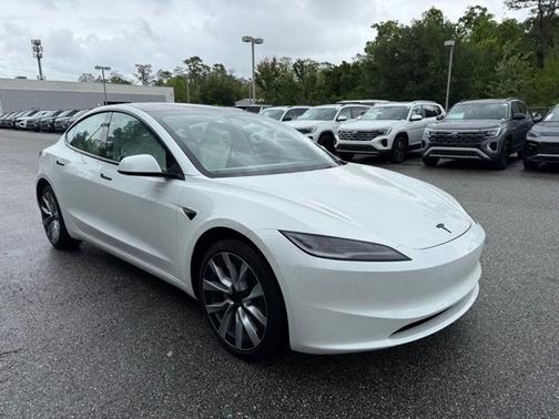 White 2025 Tesla Model 3 Long Range