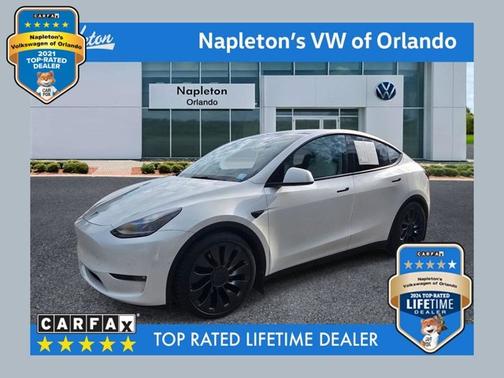 Pearl White Multi-Coat 2021 Tesla Model Y Performance