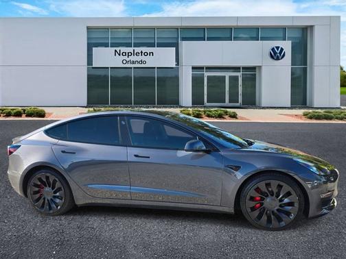 Gray 2022 Tesla Model 3 Performance