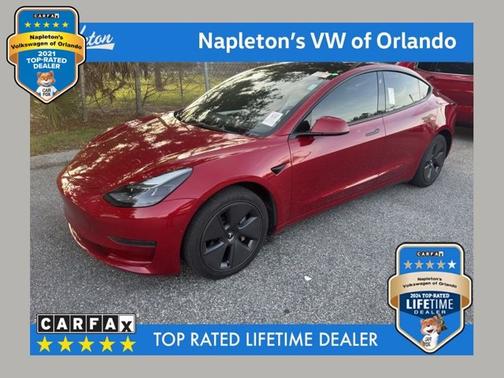 Red Multi-Coat 2022 Tesla Model 3 Base