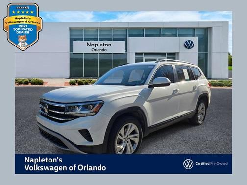 Pure White 2023 Volkswagen Atlas 2.0T SE w/Technology