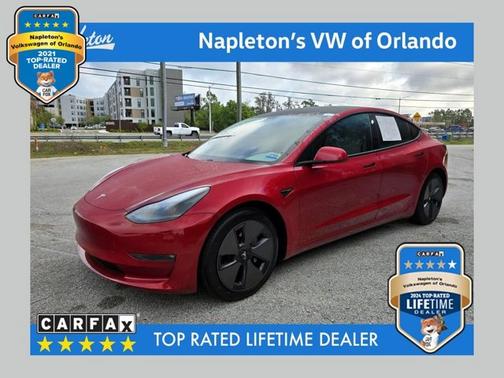 Red Multi-Coat 2021 Tesla Model 3 Long Range