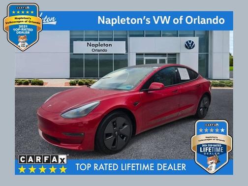 Red Multi-Coat 2021 Tesla Model 3 Long Range