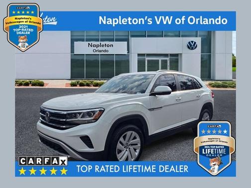Pure White 2023 Volkswagen Atlas Cross Sport 2.0T SE w/Technology
