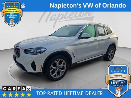 White Metallic 2024 BMW X3 xDrive30i