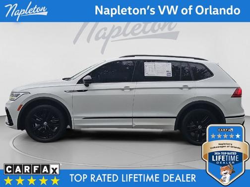 White 2022 Volkswagen Tiguan SE R-Line Black