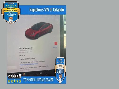 Red Multi-Coat 2022 Tesla Model 3 Long Range