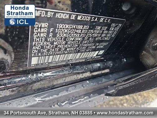 2026 Honda HR-V AWD Sport