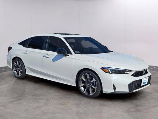Platinum White Pearl 2026 Honda Civic Hybrid Sport Touring