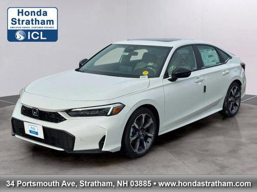 Platinum White Pearl 2026 Honda Civic Hybrid Sport Touring