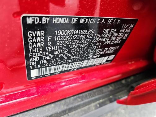 2025 Honda HR-V AWD Sport