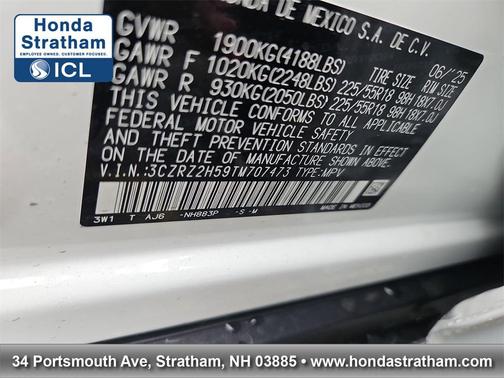 2026 Honda HR-V AWD Sport