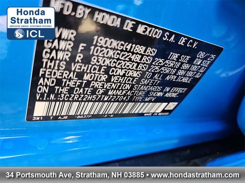 2026 Honda HR-V AWD Sport