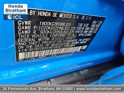 2026 Honda HR-V AWD Sport