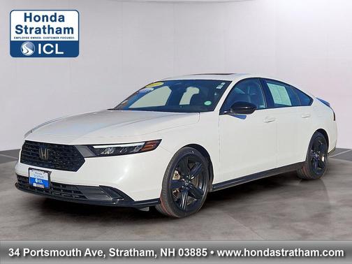 Platinum White 2024 Honda Accord Hybrid Sport-L