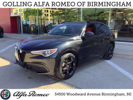 Vulcano Black Metallic 2022 Alfa Romeo Stelvio Ti