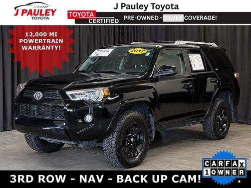 Midnight Black Metallic 2017 Toyota 4Runner SR5