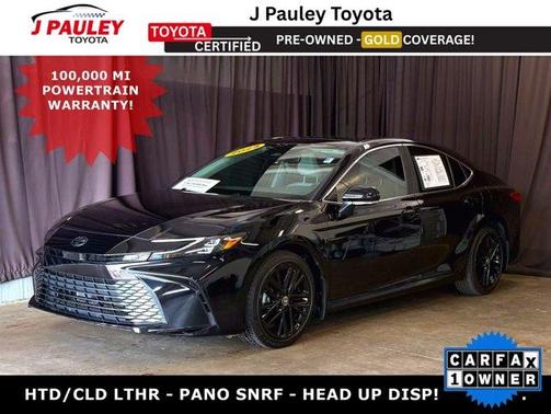 Midnight Black Metallic 2025 Toyota Camry XLE