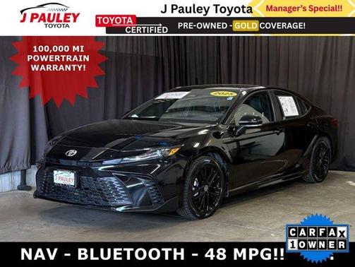 Midnight Black Metallic 2025 Toyota Camry SE