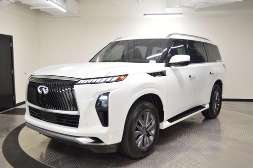 Radiant White 2025 INFINITI QX80 PURE