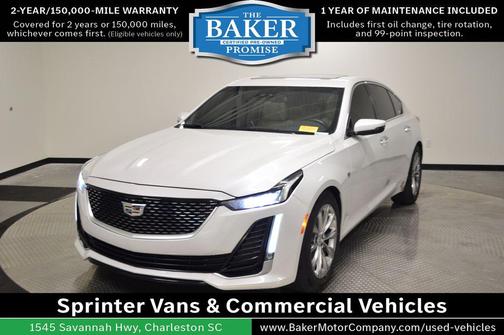 Crystal White Tricoat 2021 Cadillac CT5 Premium Luxury RWD