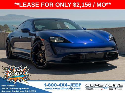 Gentian Blue Metallic 2024 Porsche Taycan Turbo S