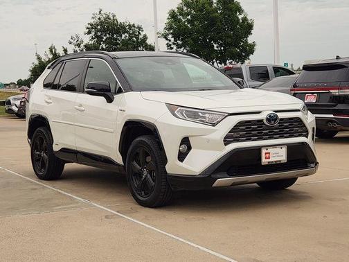 Blizzard Pearl w/Midnight Black Roof 2020 Toyota RAV4 Hybrid SE